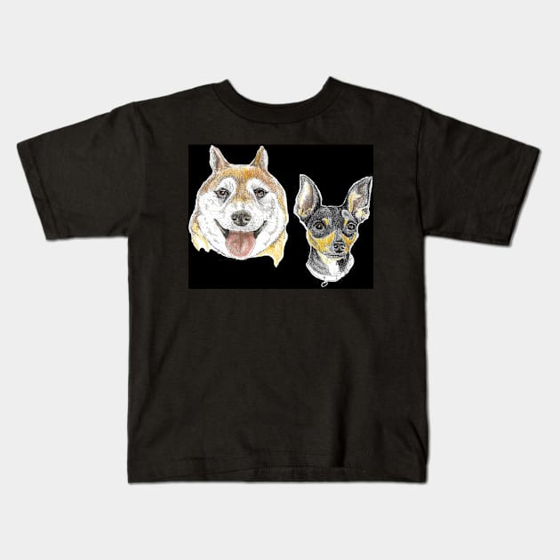 Hoshi and Spencer Kids T-Shirt by Dr. Mary